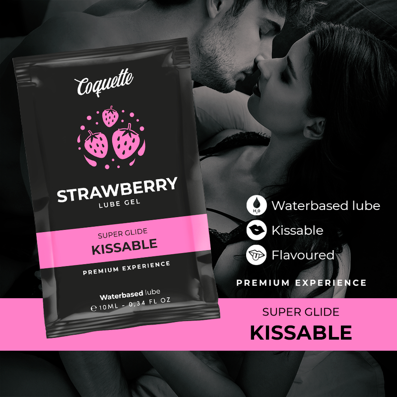 COQUETTE CHIC DESIRE - LUBRIFICANTE KISSABLE A BASE ACQUA DI FRAGOLA POCKET 10 ML