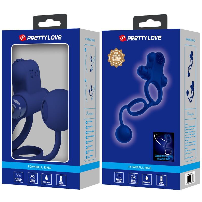 PRETTY LOVE - REMINGTON DOPPIO ANELLO VIBRANTE CON SPINA BLU