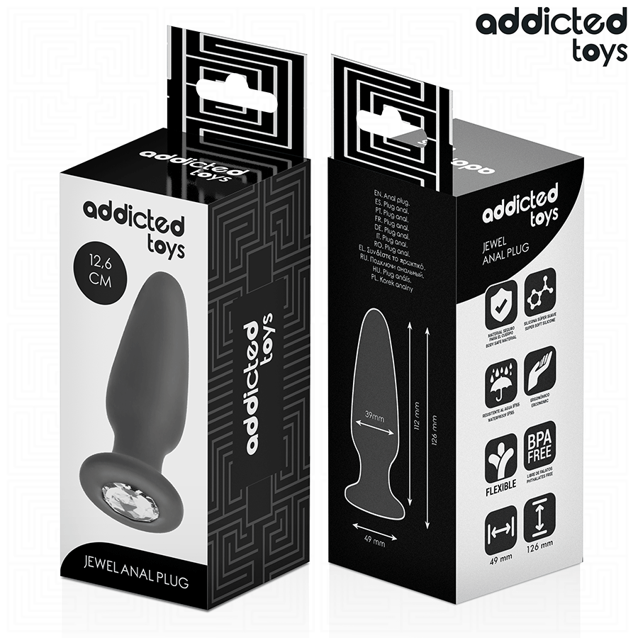 ADDICTED TOYS - PLUG ANALE CON GIOIELLO TAGLIA L 12,6 CM