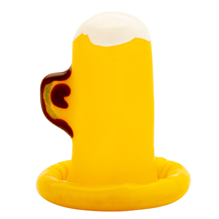 CONDOMERIE - PRESERVATIVI NOVITÀ DIPINTI A MANO BICCHIERE DI BIRRA