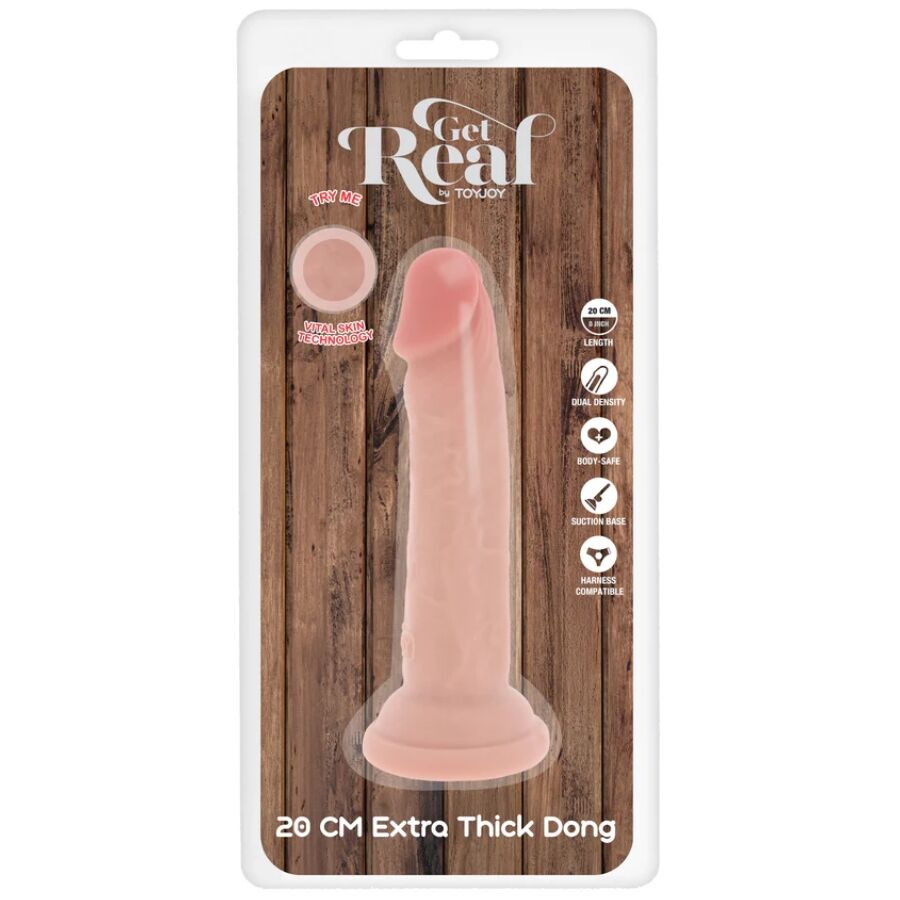 GET REAL - DONG DELUXE IN TPE A DOPPIA DENSITÀ 20 CM