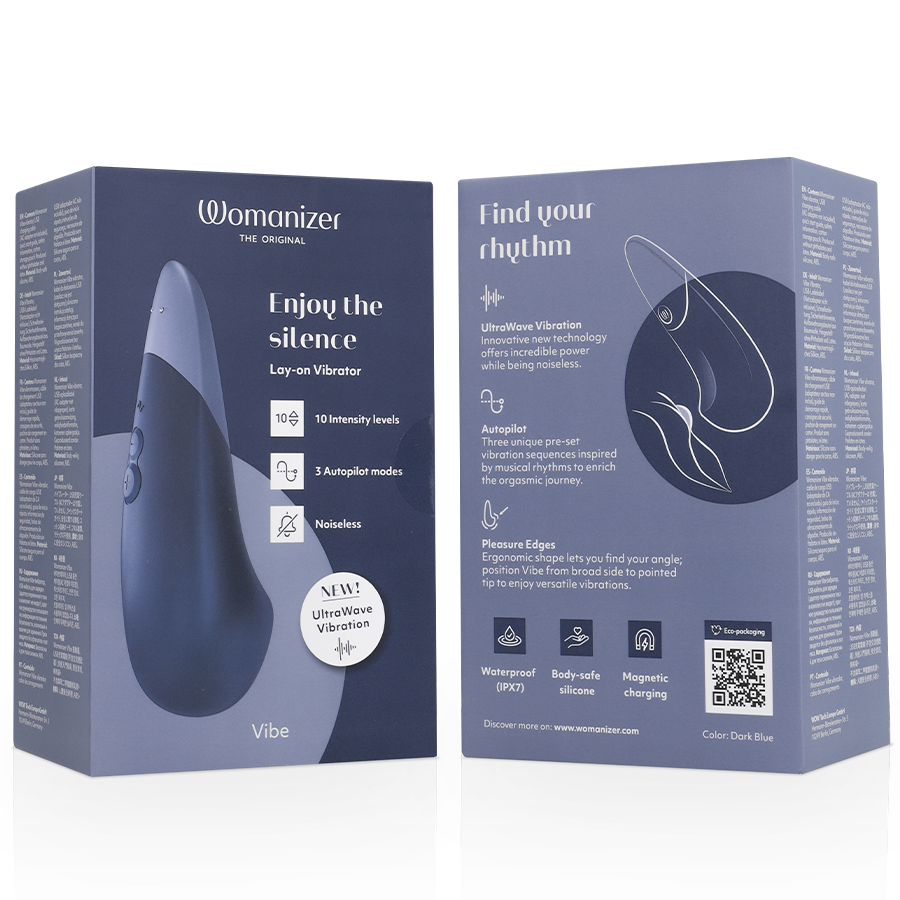 WOMANIZER - VIBE LAY-ON VIBRATORE SILENZIOSO BLU SCURO