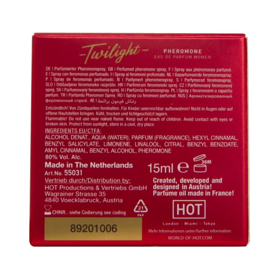 HOT - TWILIGHT PHEROMONE PARFUM DONNA 15 ML