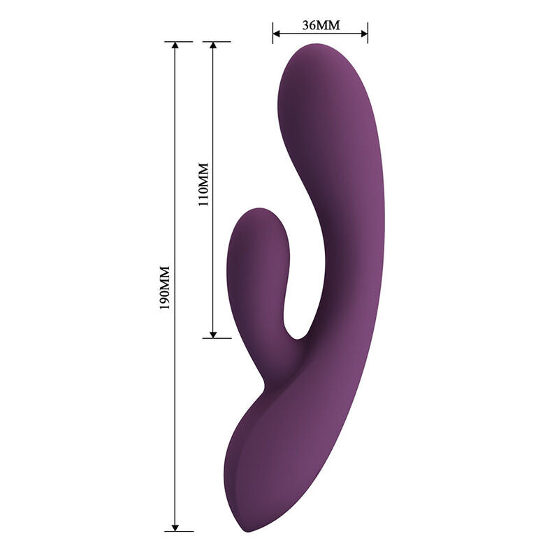 PRETTY LOVE - VIBRATORE A FORMA DI CONIGLIO RICARICABILE ROSOLYN CON 10 FUNZIONI