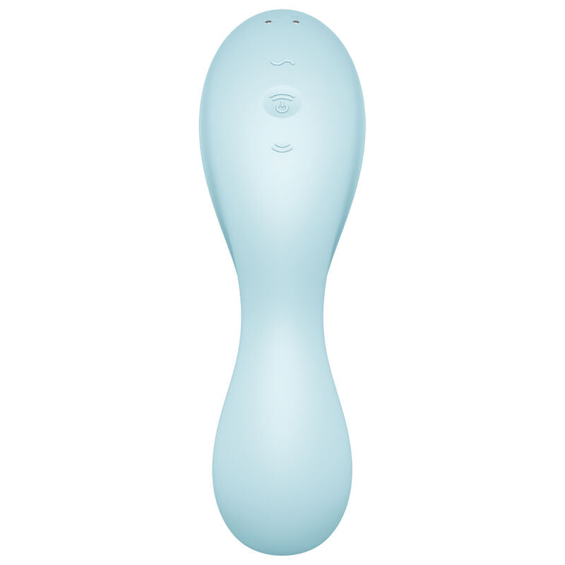 SATISFYER - STIMOLATORE E VIBRATORE CURVY TRINITY 5 AIR PULSE BLU
