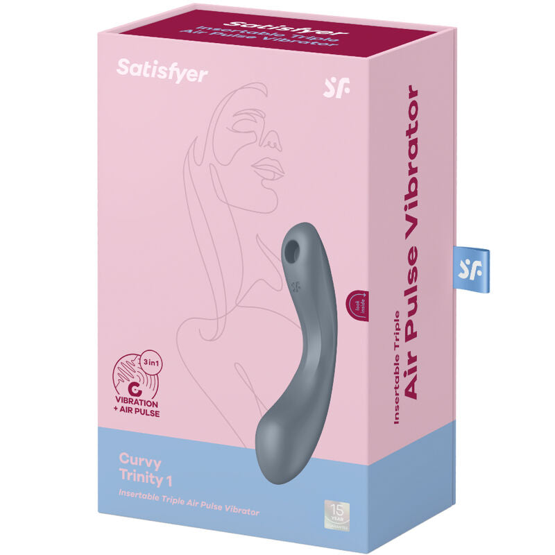 SATISFYER - CURVE TRINITY 1 AIR PULSE VIBRAZIONE GRIGIO