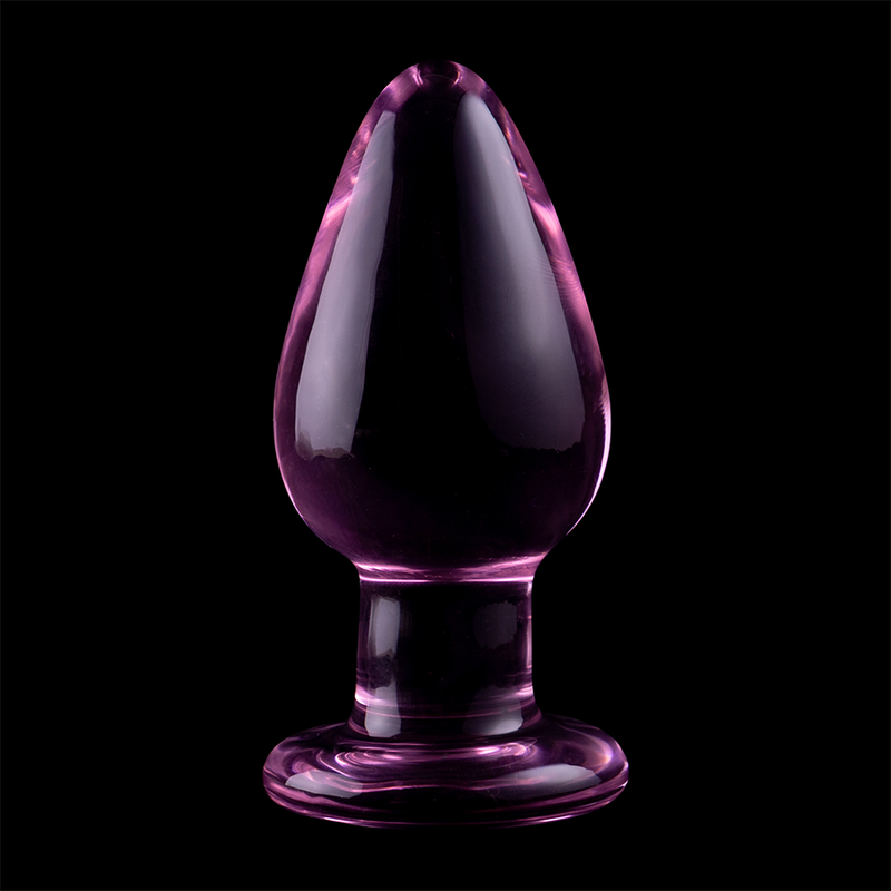 NEBULA SERIES BY IBIZA - MODELLO 3 PLUG ANALE VETRO BOROSILICATO ROSA 11 CM -O- 5 CM