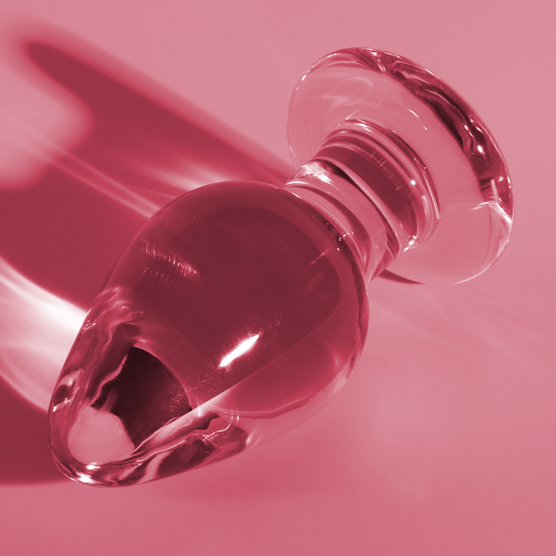 NEBULA SERIES BY IBIZA - MODELLO 3 PLUG ANALE VETRO BOROSILICATO ROSA 11 CM -O- 5 CM