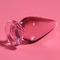 NEBULA SERIES BY IBIZA - MODELLO 4 PLUG ANALE VETRO BOROSILICATO ROSA 11 CM -O- 5 CM