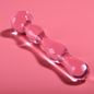 NEBULA SERIES BY IBIZA - MODELLO 13 DILDO IN VETRO BOROSILICATO ROSA 18 CM -O- 3.5 CM