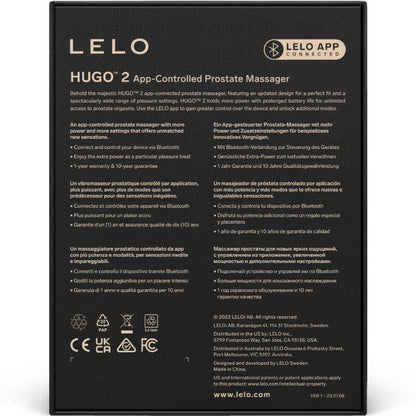 LELO - MASSAGGIATORE PROSTATICO HUGO 2 NERO