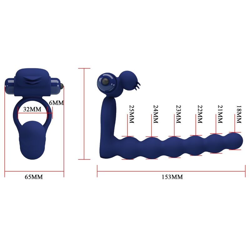 PRETTY LOVE - AJMAL ANELLO VIBRANTE CON SPINA BLU