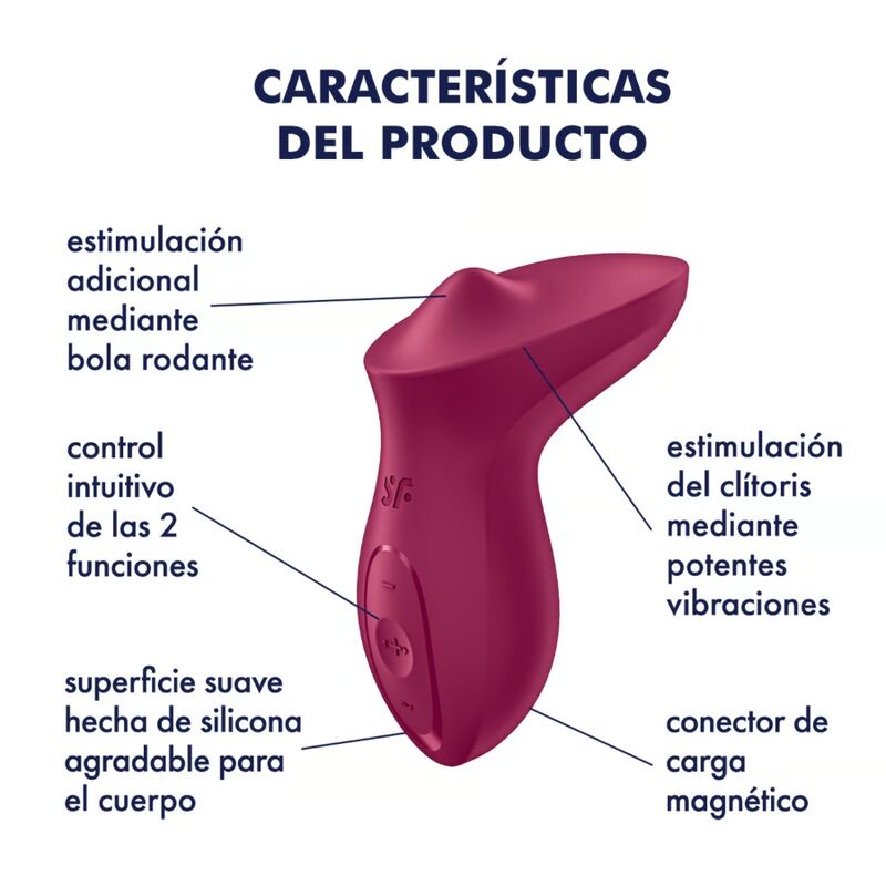 SATISFYER - VIBRATORE ECCITANTE DA APPOGGIO CLITORIDE FUCSIA
