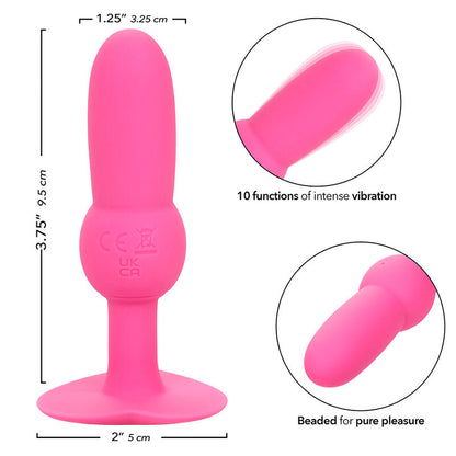 CALEXOTICS - FIRST TIME PLUG ANALE SONDA PERLINE 10 VIBRAZIONI ROSA