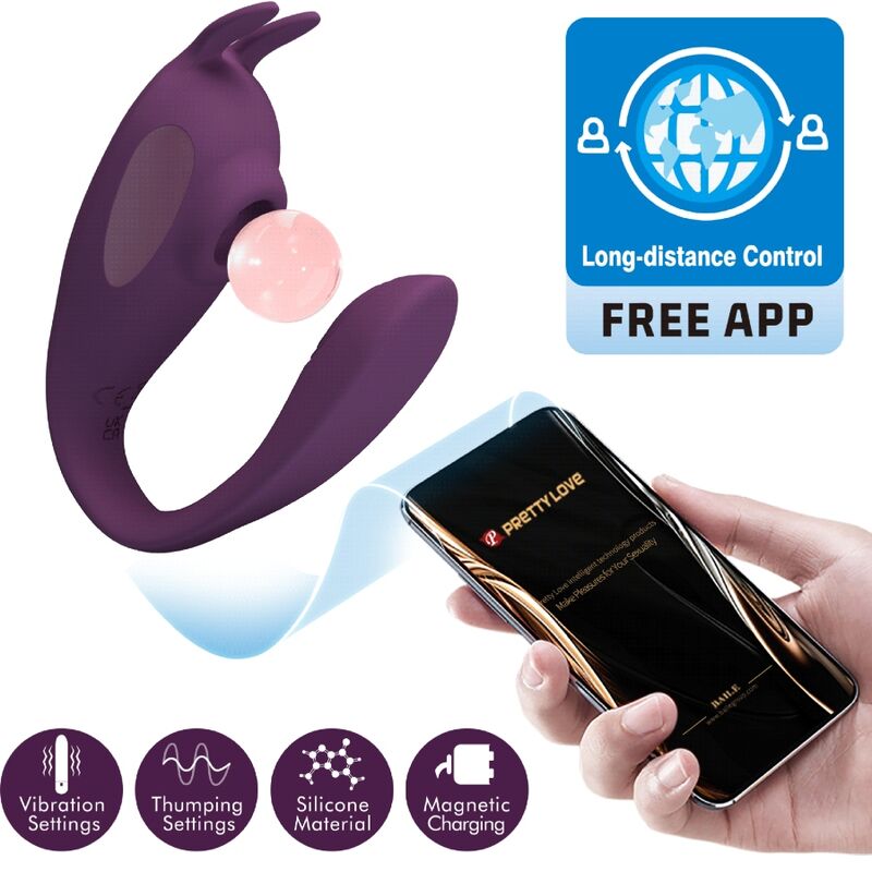 PRETTY LOVE - SHEY STIMOLATORE E VIBRATORE APP GRATUITA LUNGA DISTANZA VIOLA