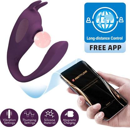 PRETTY LOVE - SHEY STIMOLATORE E VIBRATORE APP GRATUITA LUNGA DISTANZA VIOLA