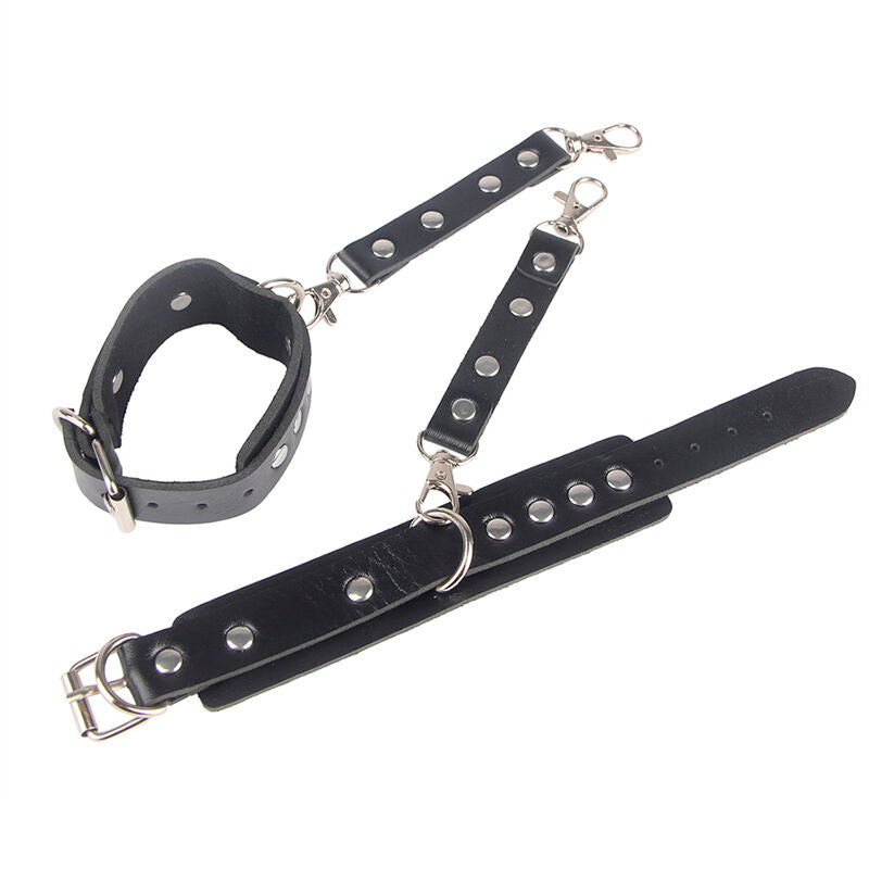 SUBBLIME - 953690 MANETTE CON CINTURA BONDAGE NERE TAGLIA UNICA
