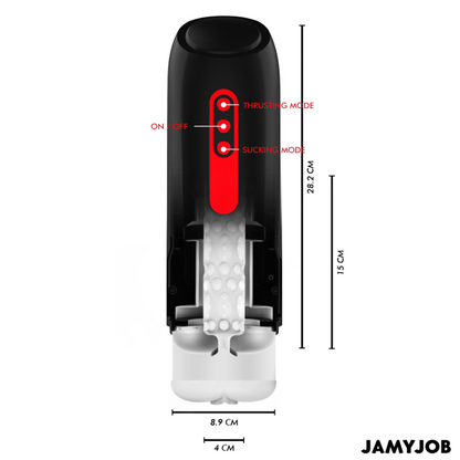 JAMYJOB - MASTURBATORE VAGINALE AUTOMATICO PHANTOM 5 MODALITÀ DI ASPIRAZIONE E SPINTA