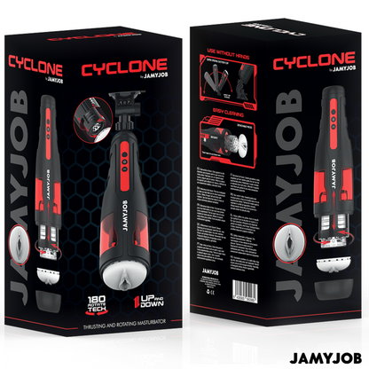 JAMYJOB - MASTURBATORE VAGINA AUTOMATICO CYCLONE 10 MODALITÀ DI ROTAZIONE E SPINTA