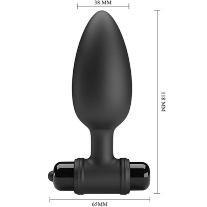 PRETTY LOVE - VIBRA BUTT PLUG 2 PLUG ANALE 10 VIBRAZIONI NERO