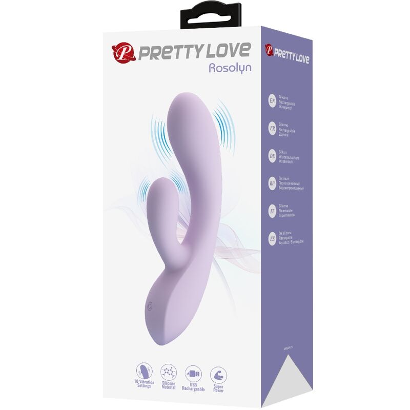 PRETTY LOVE - VIBRATORE CONIGLIO ROSOLYN 10 VIBRAZIONI VIOLA