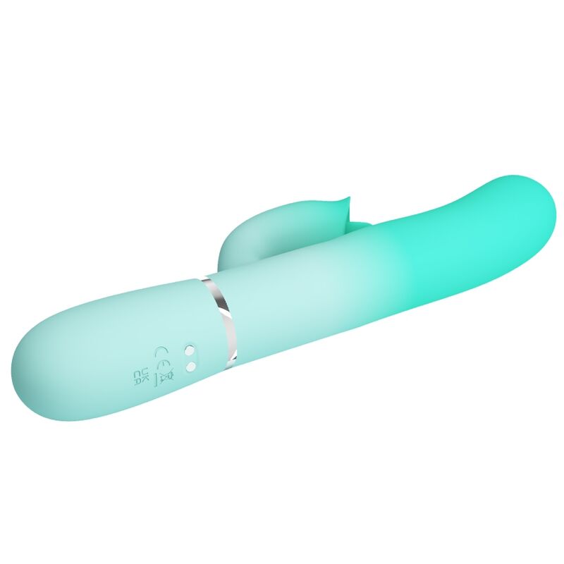 PRETTY LOVE - VIBRATORE MULTIFUNZIONE CONIGLIO GIGI VERDE ACQUA
