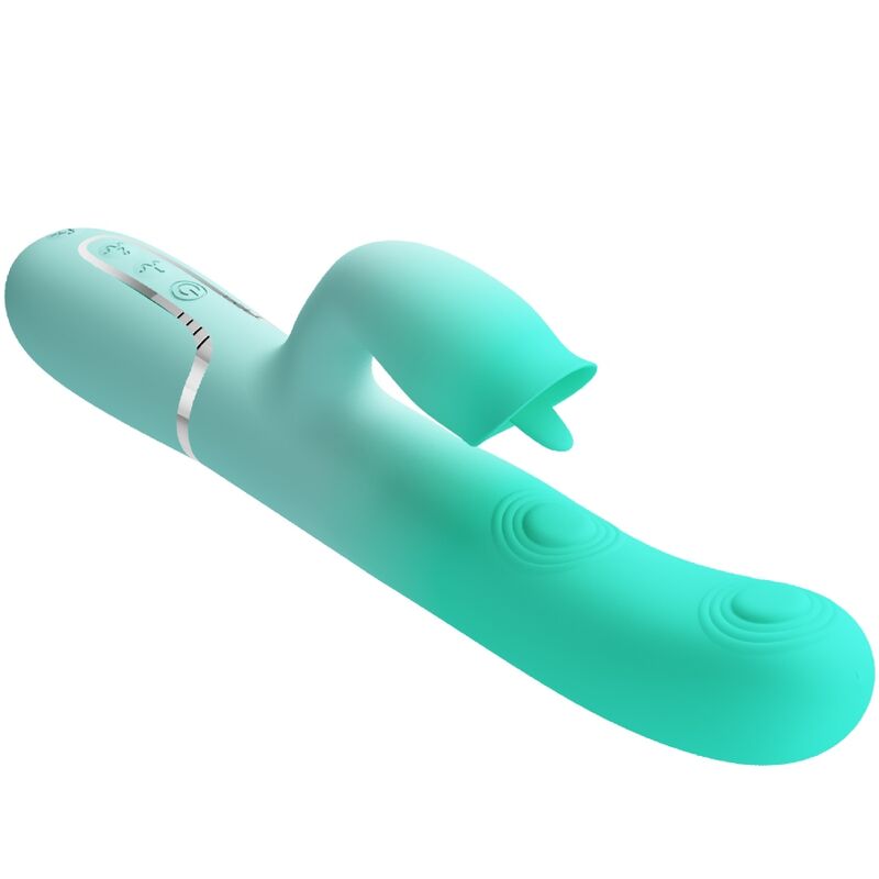 PRETTY LOVE - VIBRATORE MULTIFUNZIONE CONIGLIO GIGI VERDE ACQUA