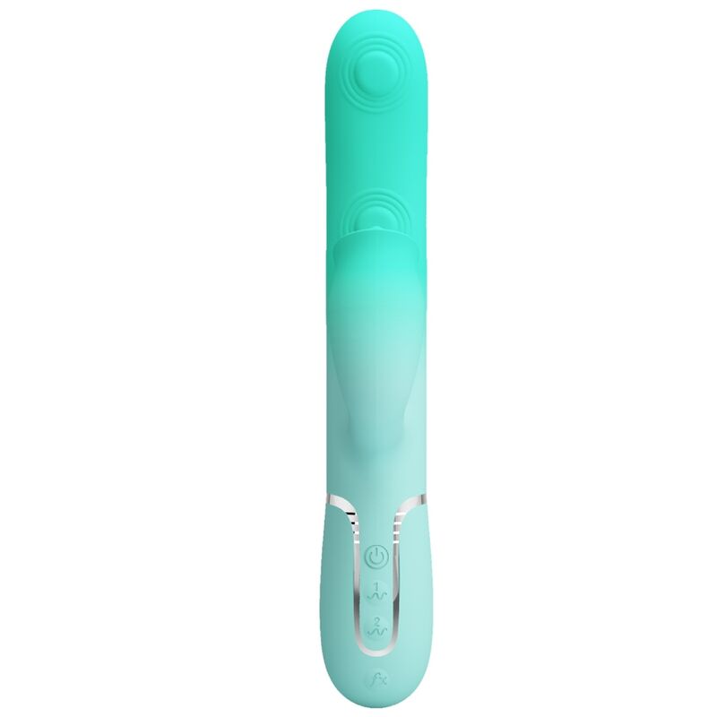 PRETTY LOVE - VIBRATORE MULTIFUNZIONE CONIGLIO GIGI VERDE ACQUA