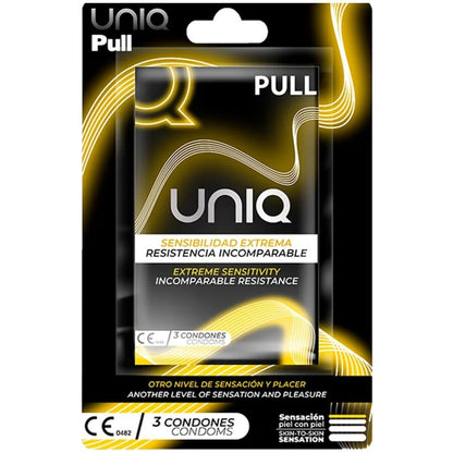 UNIQ - PRESERVATIVI SENZA LATTICE CON STRISCE 3 UNITÀ