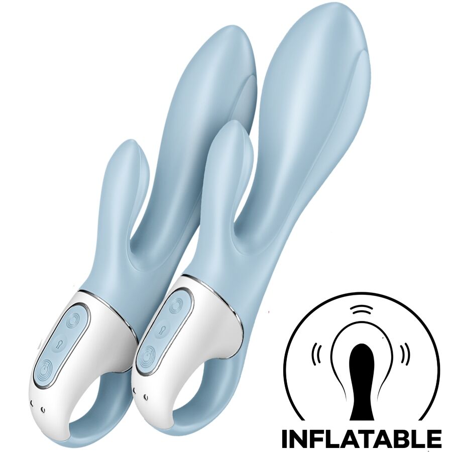 SATISFYER - AIR PUMP BUNNY 1 VIBRATORE GONFIABILE CONIGLIO BLU