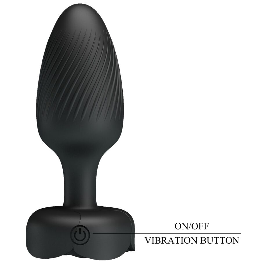 PRETTY LOVE - OSBORN PLUG ANALE CON LUCE LED NERO 9,8 CM