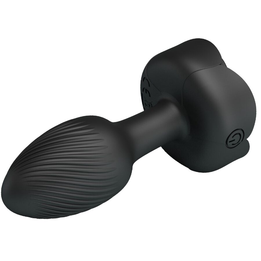 PRETTY LOVE - PLUG ANALE OLMAN CON LUCE LED NERO 8,8 CM