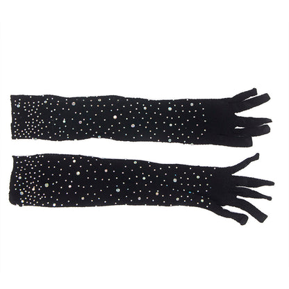 SUBBLIME - 957469SHINE GUANTI TRASPARENTI NERI S/M