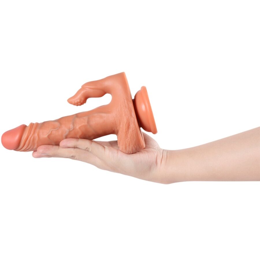 SHEQU - JULIAN DILDO E STIMOLATORE CLITORIDE CON VIBRAZIONE E TELECOMANDO 16 CM