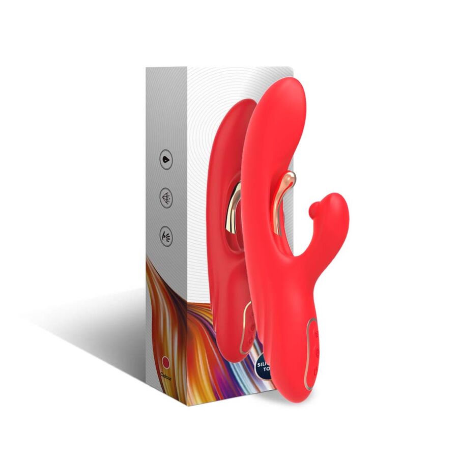 ARMONY - VIBRATORE STIMOLATORE PUNTO G E CLITORIDE CON LINGUA OSCILLANTE ROSSO