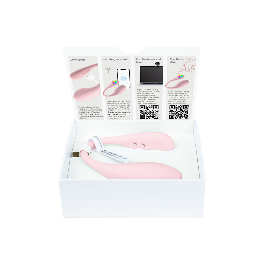 KIIROO - SPOT KISS ME VIBRATORE A FORMA DI U ROSA