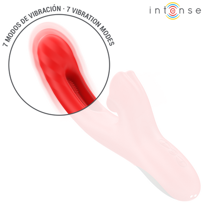 INTENSE - JESSICA VIBRATORE MULTIFUNZIONE STIMOLAZIONE CLITORIDE 24,8 CM ROSSO