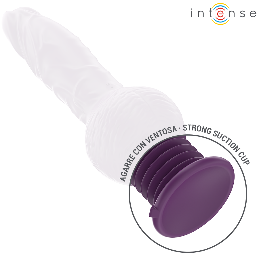 INTENSE - VIBRATORE MULTIFUNZIONE TATUM CON VIBRAZIONE SU E GIÙ 24 CM VIOLA
