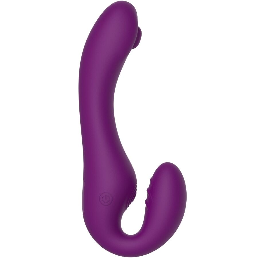 XOCOON - VIBRATORE 2 IN 1 STRAPLESS STRAP-ON CON TELECOMANDO VIOLA