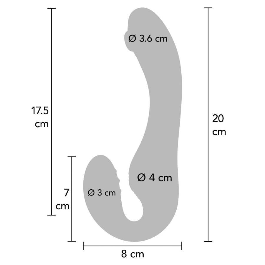 XOCOON - VIBRATORE 2 IN 1 STRAPLESS STRAP-ON CON TELECOMANDO VIOLA