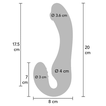 XOCOON - VIBRATORE 2 IN 1 STRAPLESS STRAP-ON CON TELECOMANDO VIOLA
