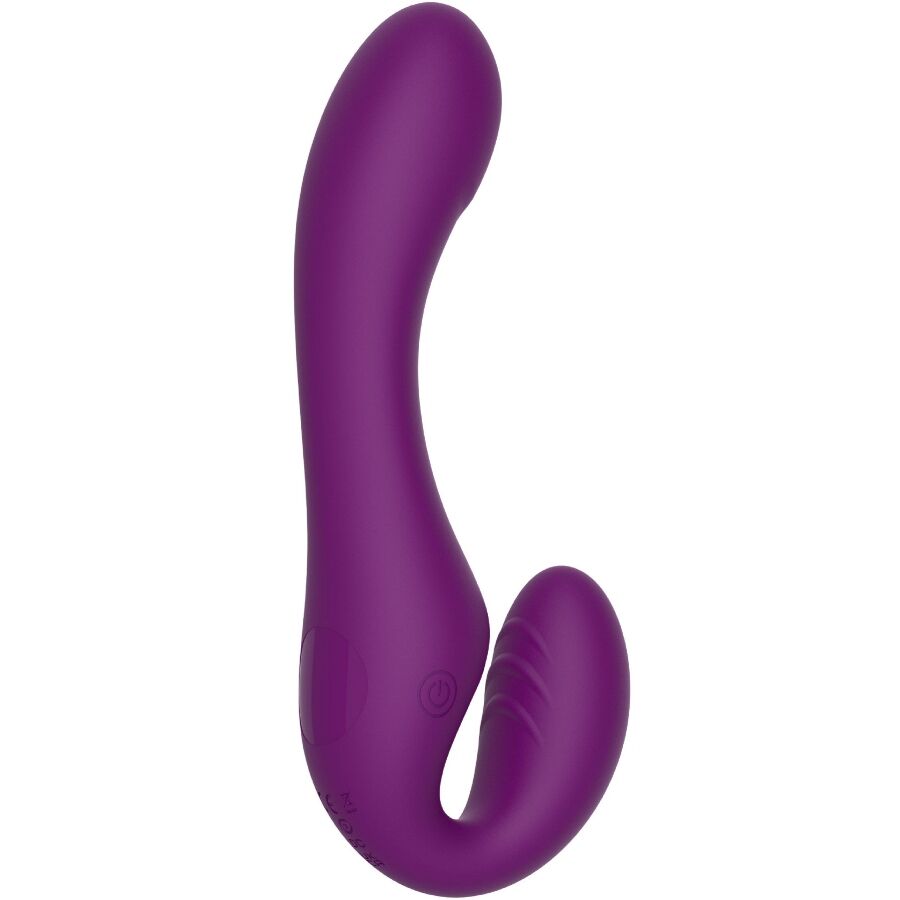 XOCOON - VIBRATORE 2 IN 1 STRAPLESS STRAP-ON CON TELECOMANDO VIOLA