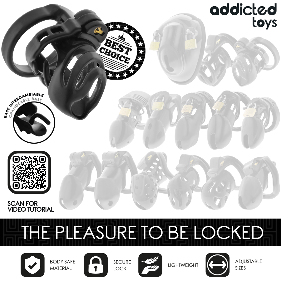 ADDICTED TOYS LOCKED - GABBIA PER PENE CON BLOCCAGGIO ETERNO 9 CM