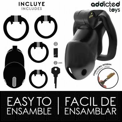 ADDICTED TOYS LOCKED - MINDNIGHT CELL GABBIA PER PENE TAGLIA M