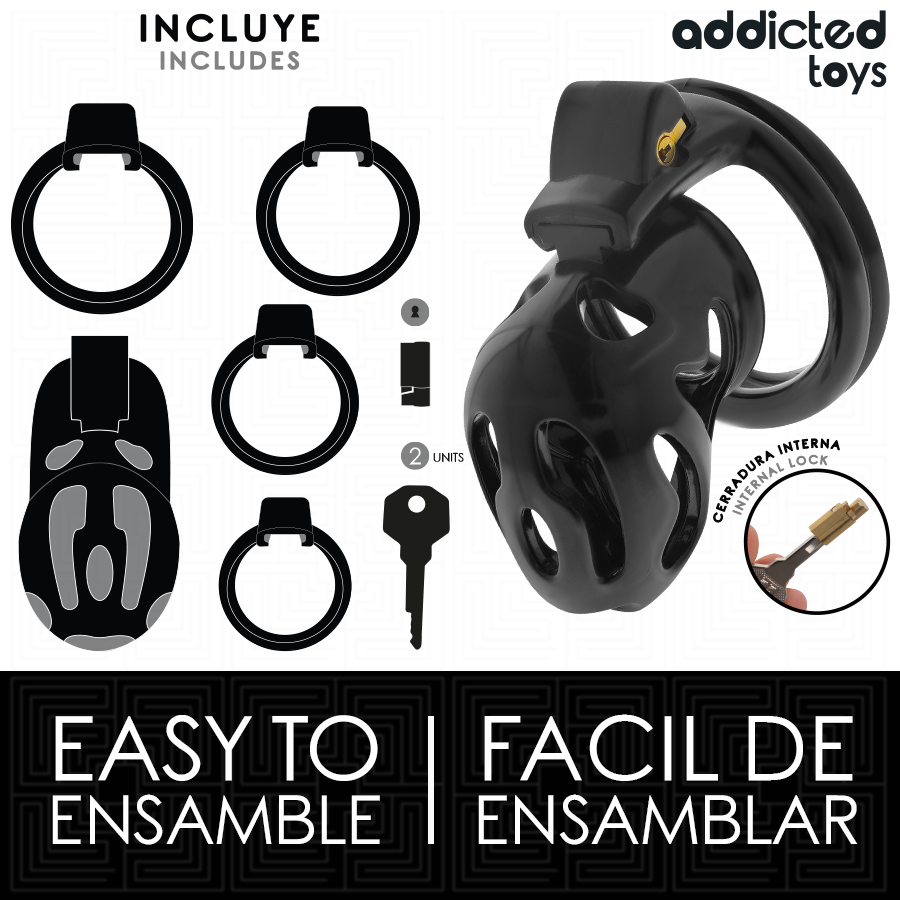 ADDICTED TOYS LOCKED - GABBIA PER PENE SIGILLATA CRYPT 8 CM