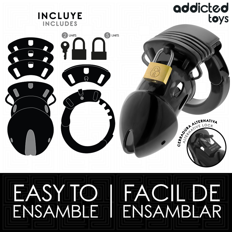 ADDICTED TOYS BLOCCATO - GABBIA PER PENE PROFONDA DI CASTITÀ 7,5 CM