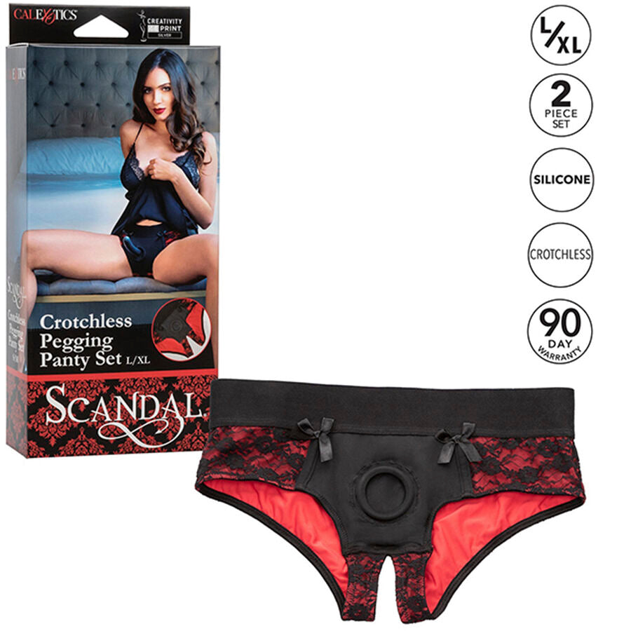 CALEXOTICS - SCANDALO SET DI SLIP SENZA CAVALLO CON DILDO TAGLIA L/XL