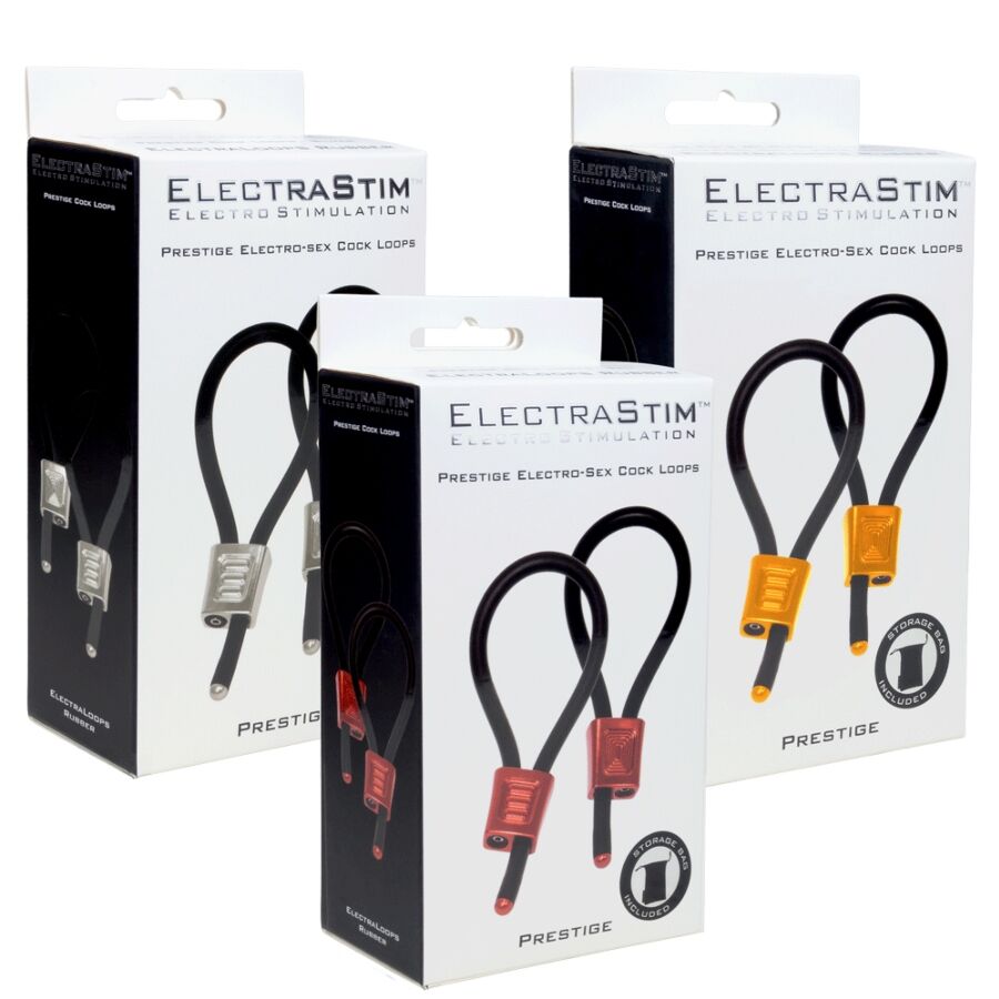 ELECTRASTIM - PRESTIGE ELECTRA LOOPS ANELLI PER IL PENE REGOLABILI ROSSI