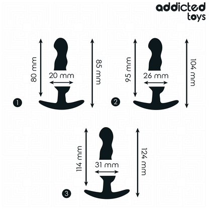 ADDICTED TOYS - SET DI 3 TAPPI ANALI MODELLO 1