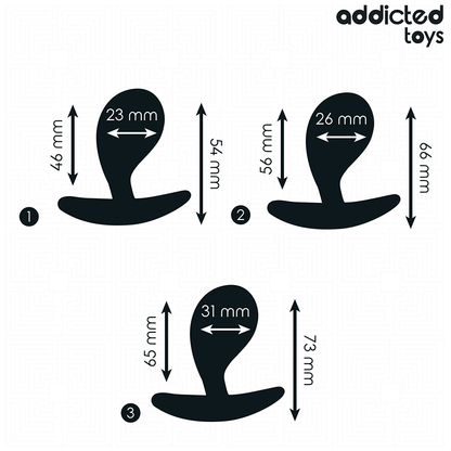 ADDICTED TOYS - SET DI 3 TAPPI ANALI MODELLO 3